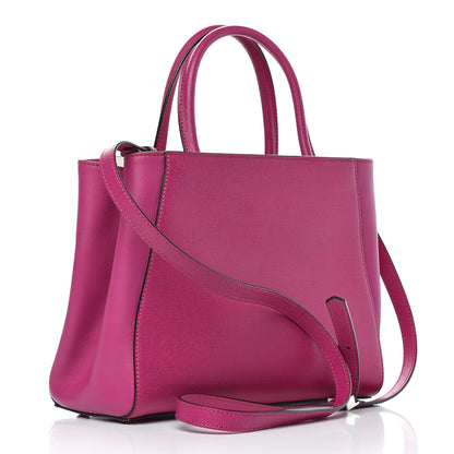 Fendi Vitello Elite Petite 2Jours Tote Magenta 3 of 11