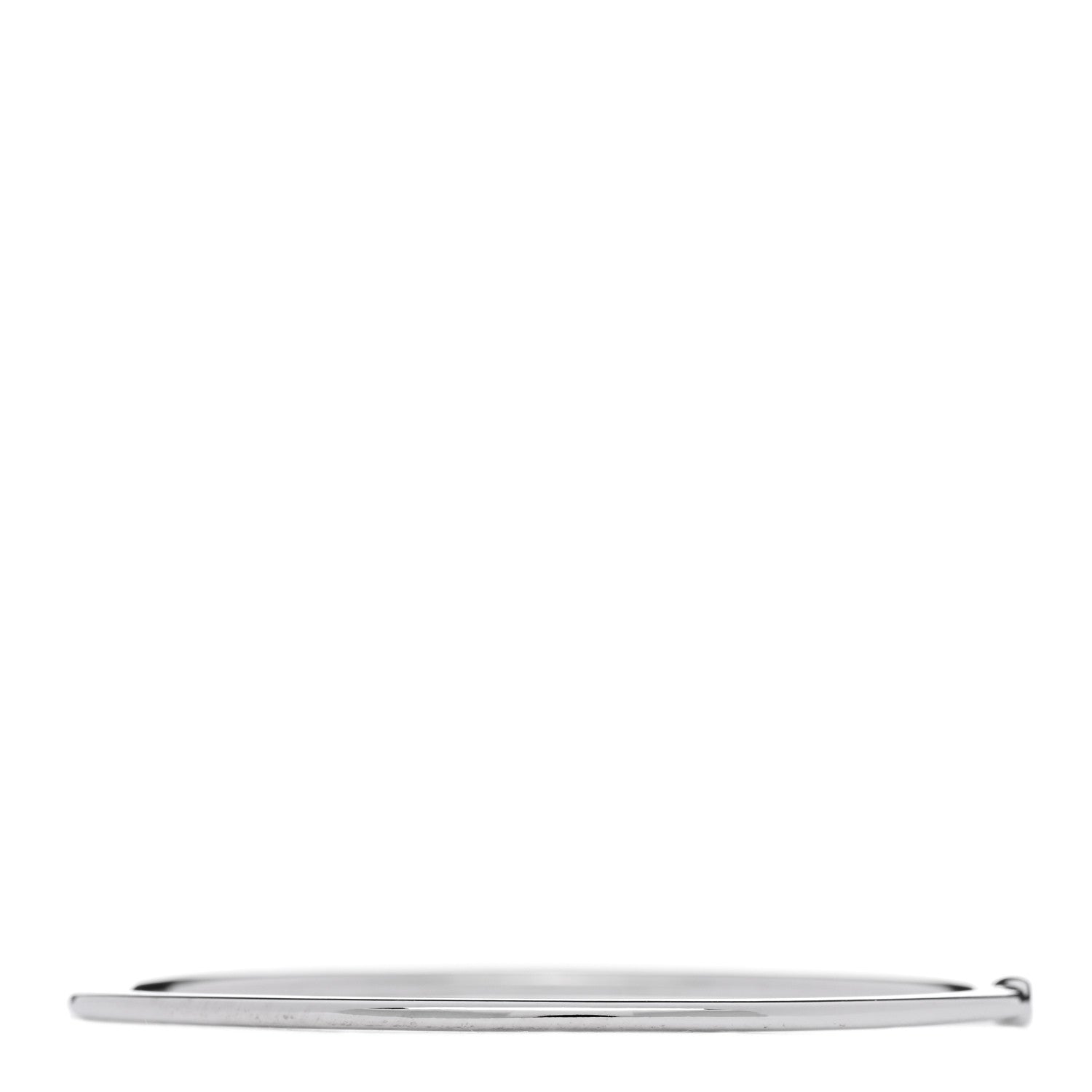 Tiffany 18K White Gold Diamond Metro Bangle Bracelet 3 of 4