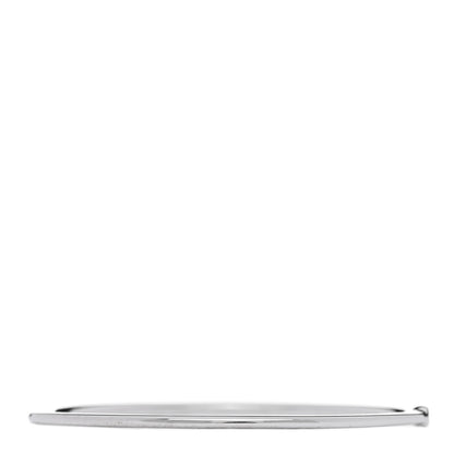Tiffany 18K White Gold Diamond Metro Bangle Bracelet 3 of 4