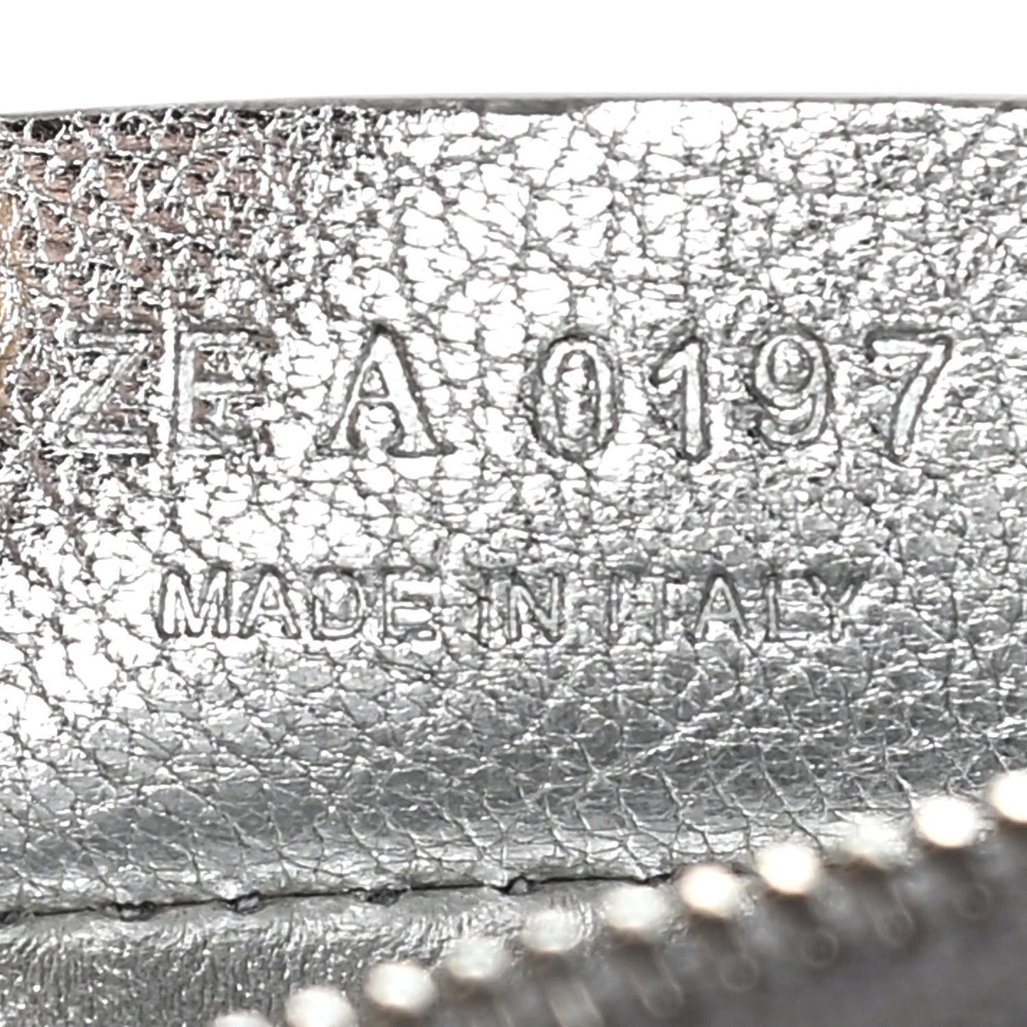 Metallic Calfskin Iconic Pouch Crossbody Black Silver