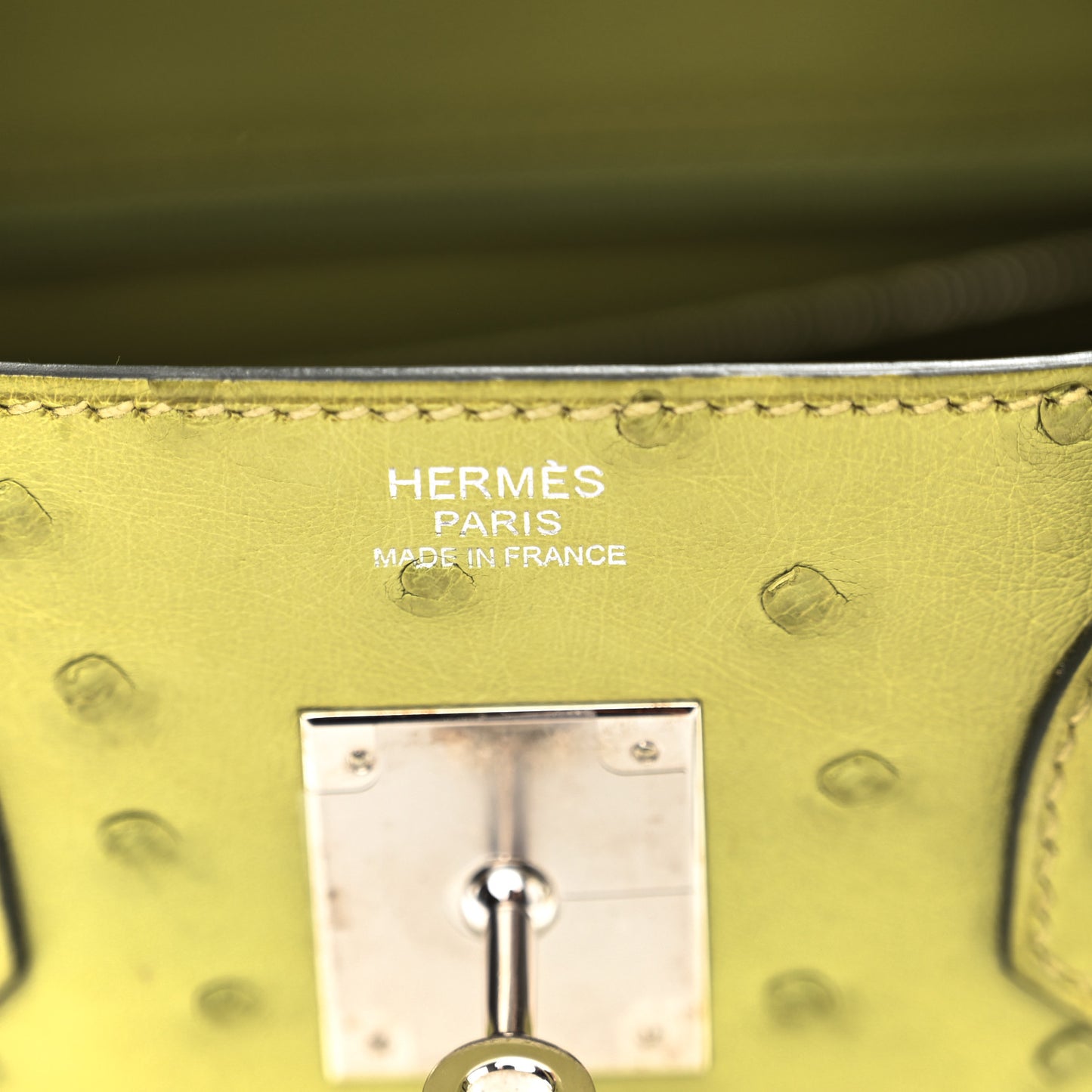 Ostrich Birkin 30 Vert Anis