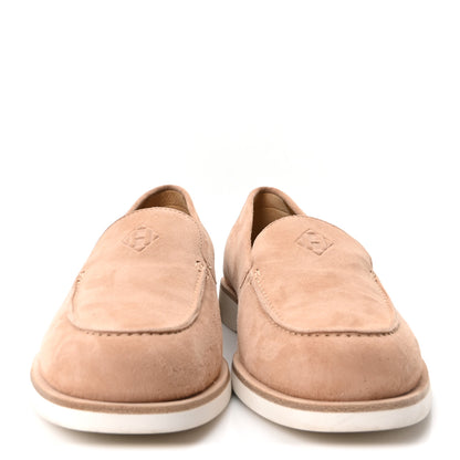 Hermes Suede Calfskin Womens Low Loafers 39.5 Beige Perlino 3 of 10