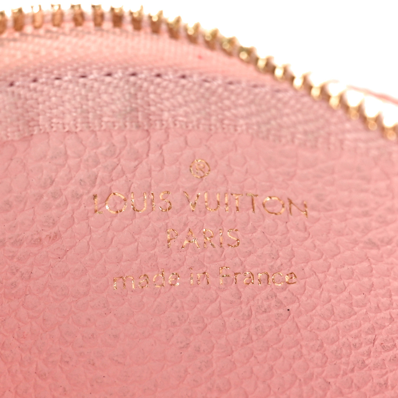 Empreinte Monogram Giant Broderies Key Pouch Pink Creme