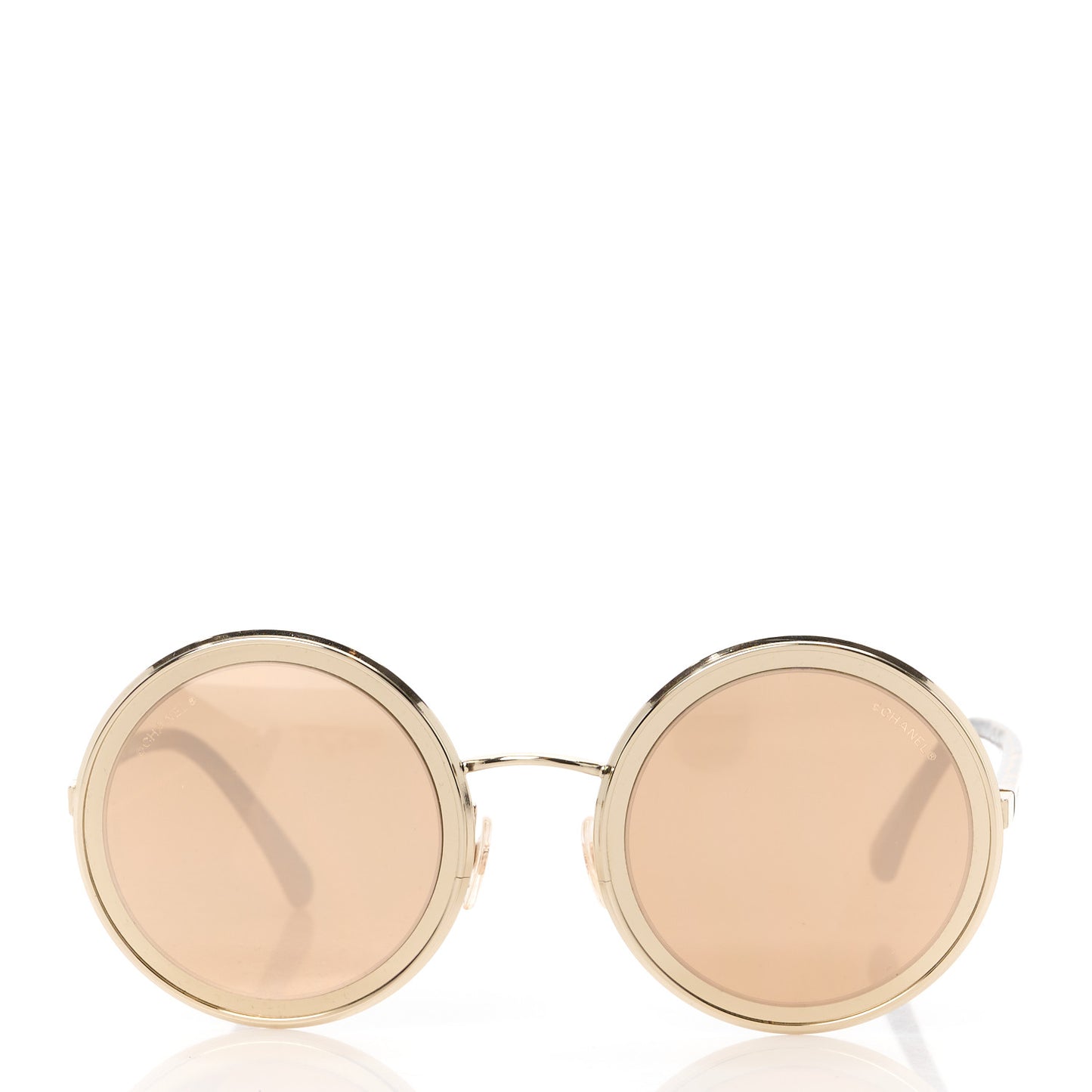 Metal Round Sunglasses 4226 Tortoise Gold