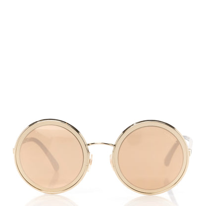 Chanel Metal Round Sunglasses 4226 Tortoise Gold 2 of 8