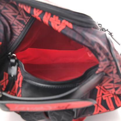 Christian Louboutin Nylon Calfskin Xtian Print Hop'n Zip Backpack Black 6 of 7
