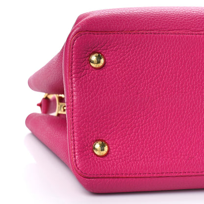 Louis Vuitton Taurillon Capucines MM Hibiscus Flamingo 7 of 10