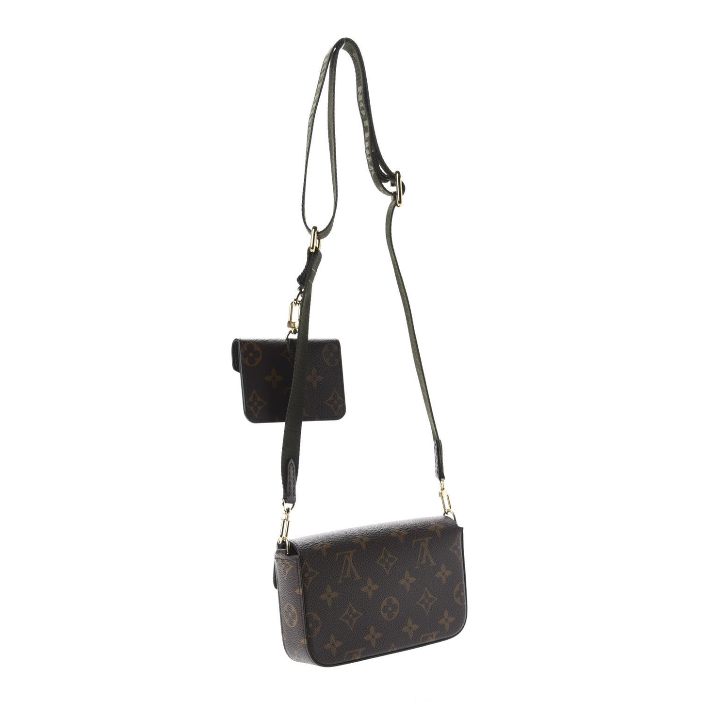 Monogram Felicie Strap & Go Kaki