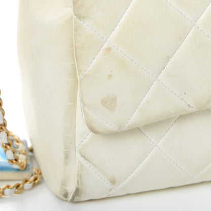 Chanel Lambskin Quilted Large Side-Packs White 25 of 28