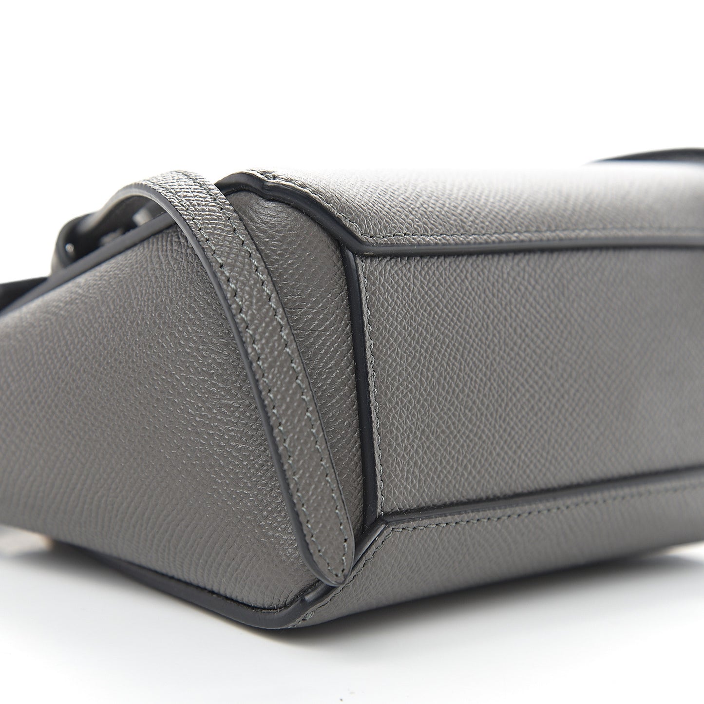 Grained Calfskin Pico Belt Bag Grey