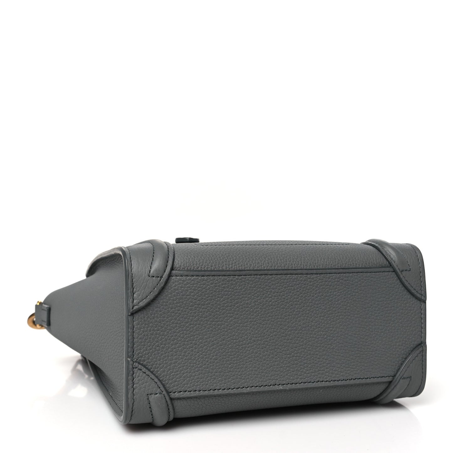 Drummed Calfskin Nano Luggage Kohl
