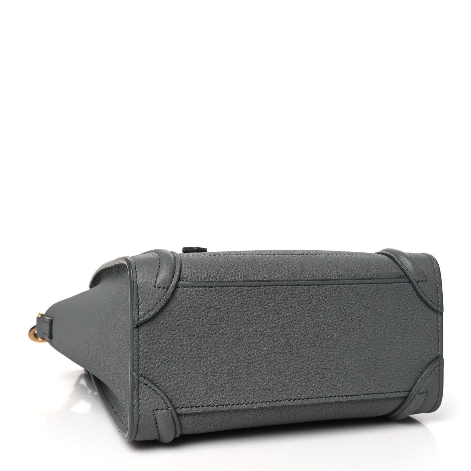 Celine Drummed Calfskin Nano Luggage Kohl 4 of 11