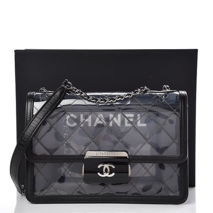 Chanel PVC Lambskin Quilted Beauty Lock Flap Black 12 of 12