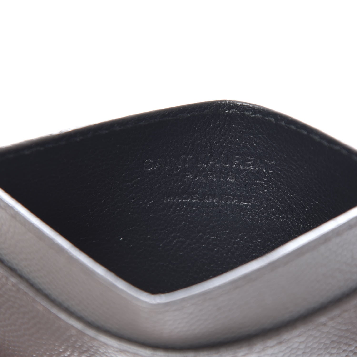 Saint Laurent Grain De Poudre Card Case Earth 6 of 8