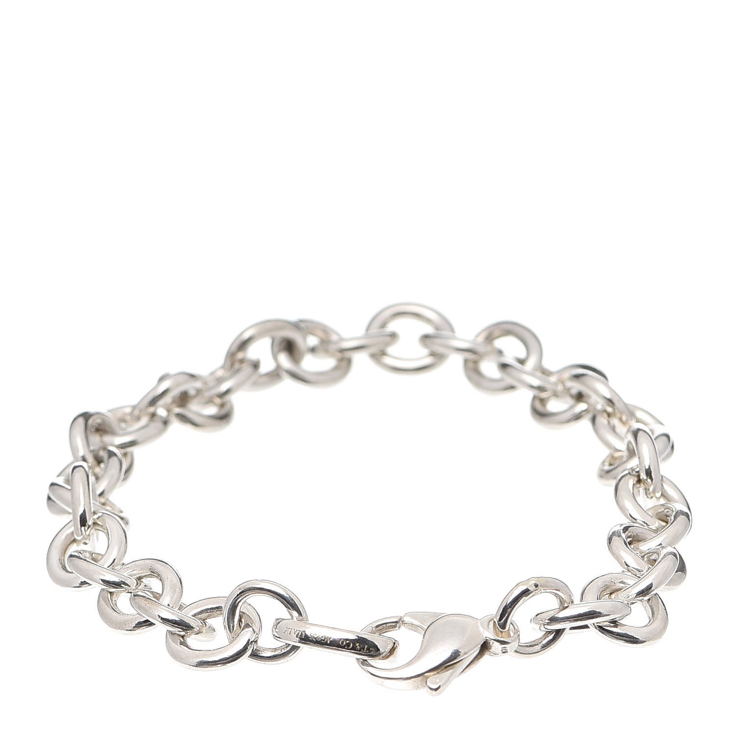 Sterling Silver Round Chain Link Bracelet