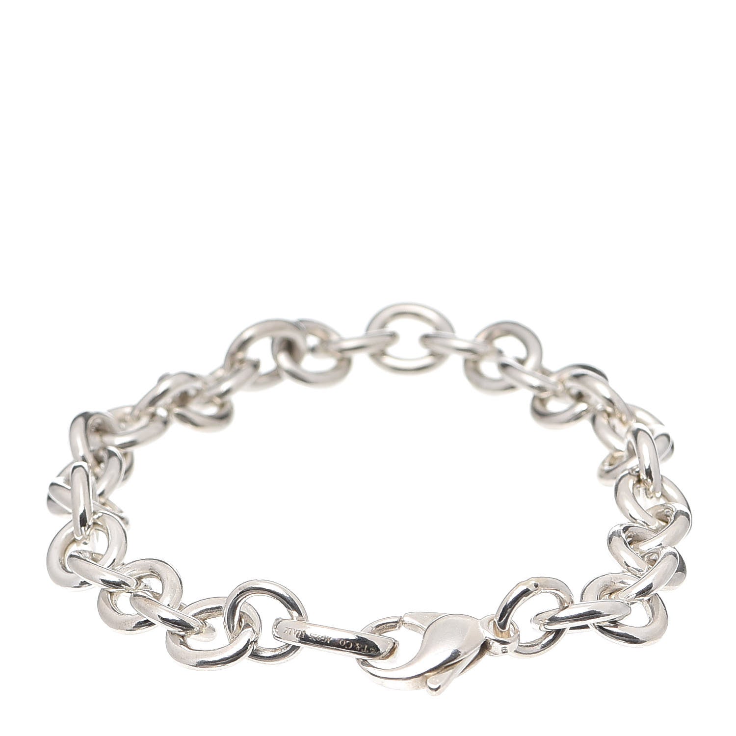Tiffany Sterling Silver Round Chain Link Bracelet 3 of 5