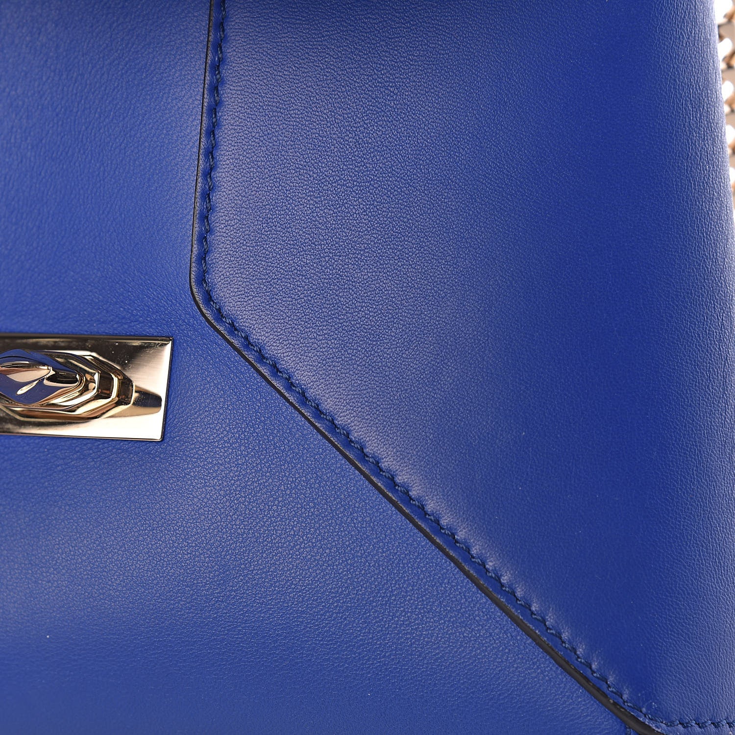Givenchy Lambskin Medium Shark Lock Envelope Shoulder Bag Blue 8 of 15