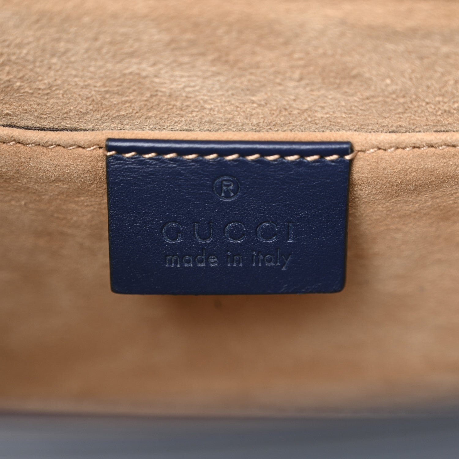 Gucci Vitello Fontanella Web Mini Sylvie Top Handle Bag Blue Agata 6 of 10