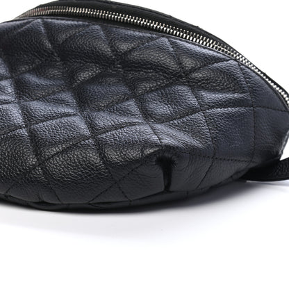 Chanel Grained Calfskin Quilted Waist Belt Bag Black 8 of 8