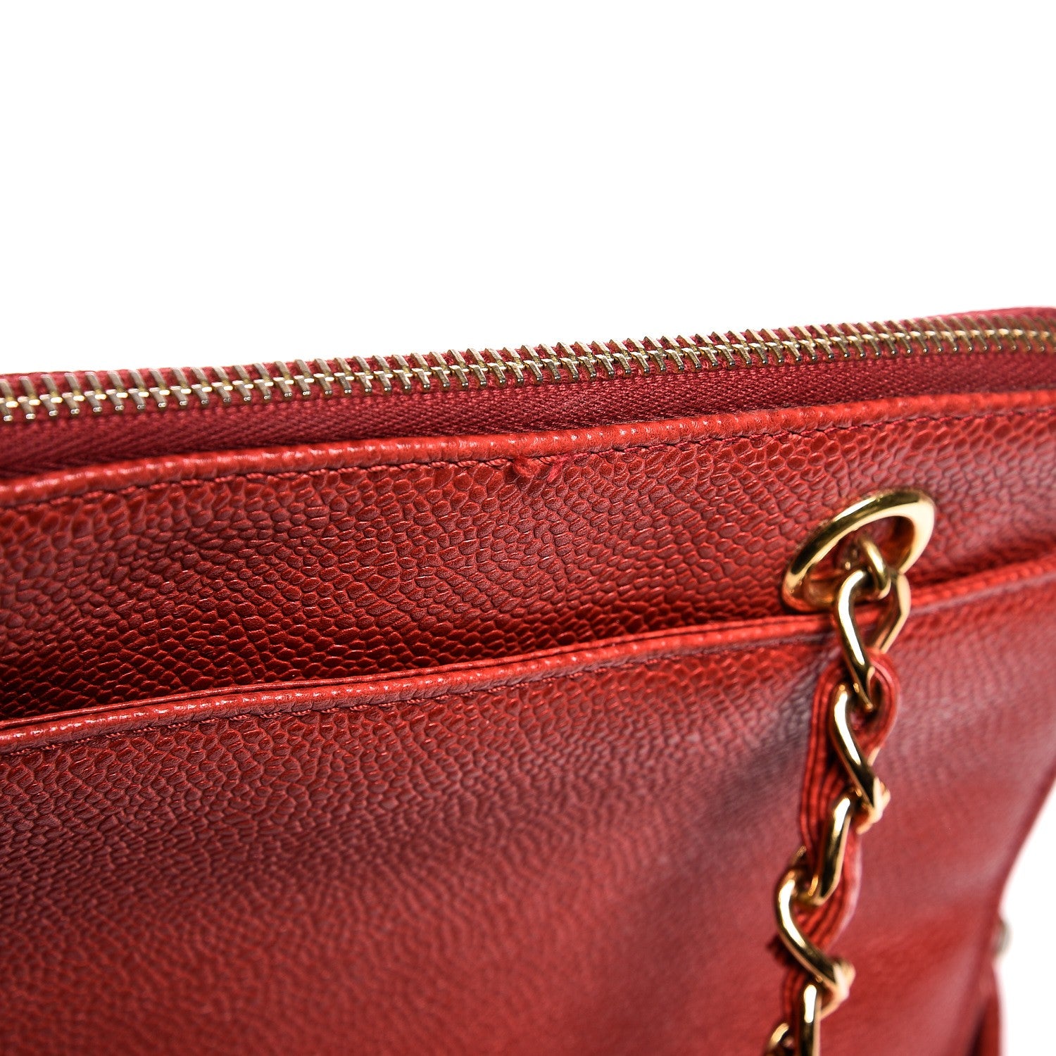 Chanel Caviar Shopper Tote Red 8 of 13
