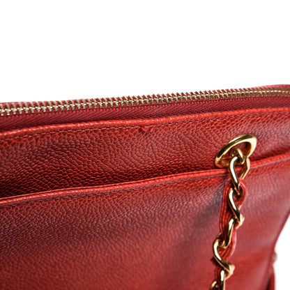 Chanel Caviar Shopper Tote Red 8 of 13