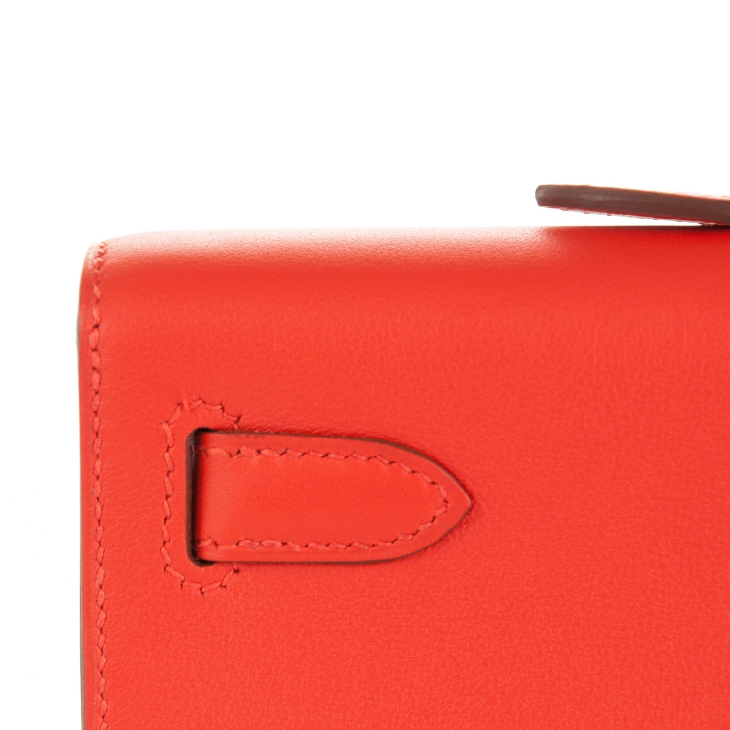 Hermes Swift Kelly Cut Clutch Pochette Capucine 12 of 15