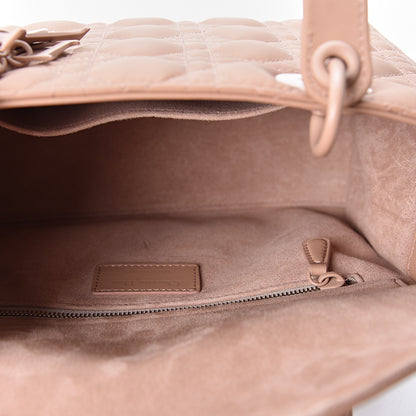 Christian Dior Ultra Matte Calfskin Cannage Medium Lady Dior Beige 4 of 9