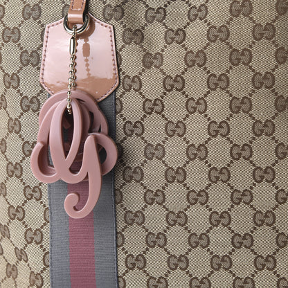 Gucci Monogram Patent Web Large Jolie Tote Pink 10 of 10