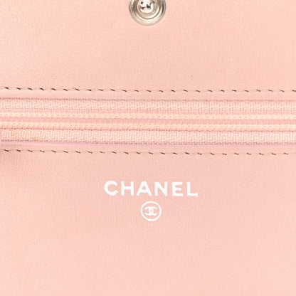 Chanel Lambskin Quilted Boy Wallet On Chain WOC Pink 6 of 13