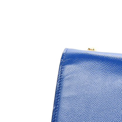 Saint Laurent Grain De Poudre Small Classic Monogram Kate Satchel Royal Blue 9 of 11