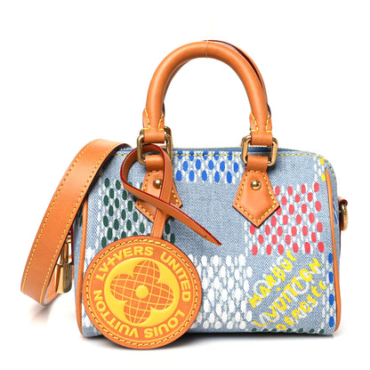 Louis Vuitton LV Vers Damier Denim Speedy Bandouliere 18 Multicolor 1 of 10