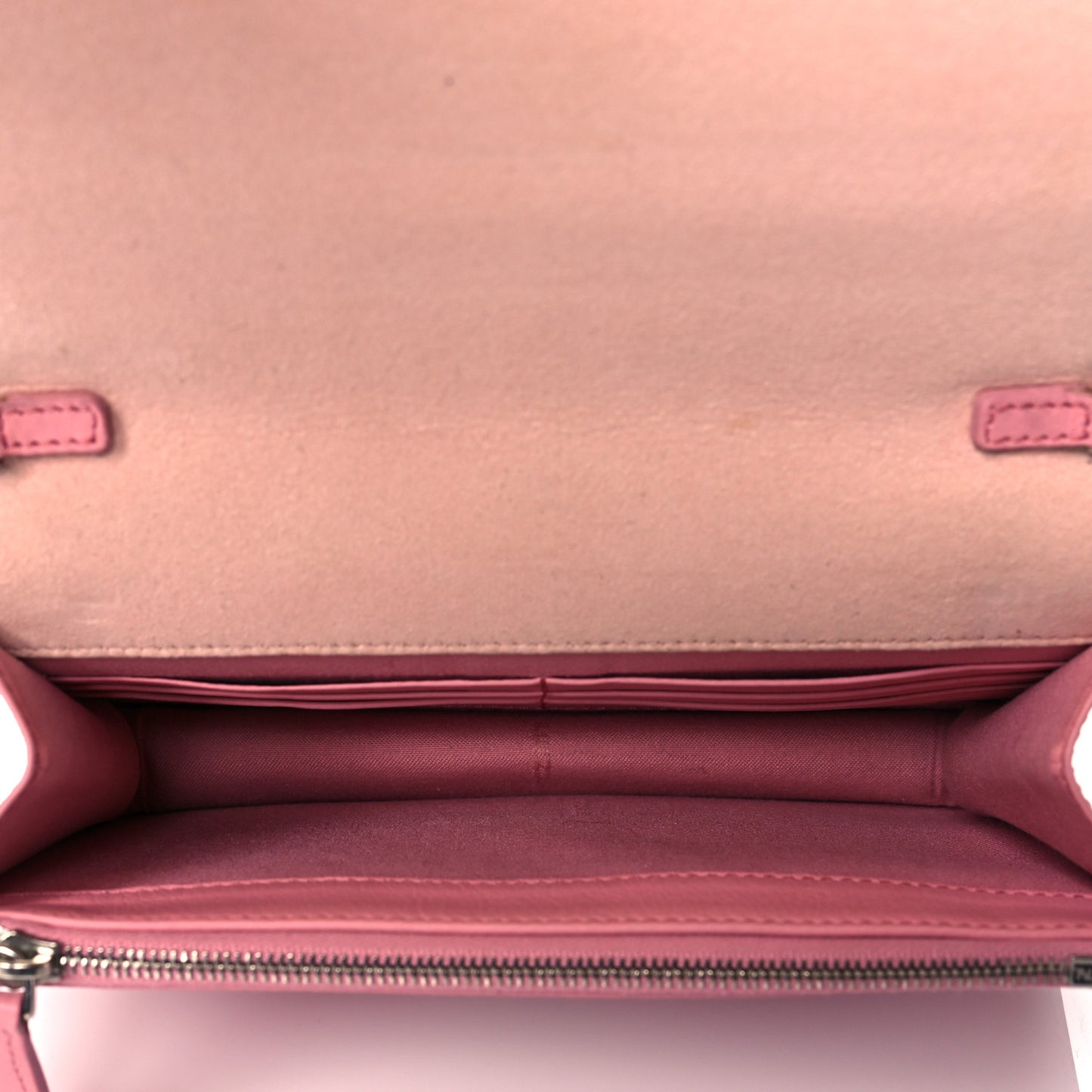 Vitello Flamingo Tube Wallet on Chain Pink