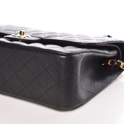 Chanel Caviar Quilted Jumbo Double Flap Black 9 of 10