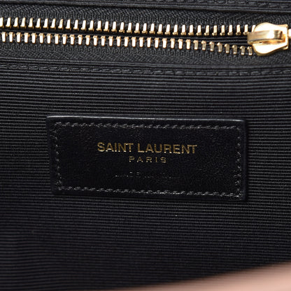 Saint Laurent Grain De Poudre Matelasse Chevron Large Monogram Satchel Pale Pink 8 of 16