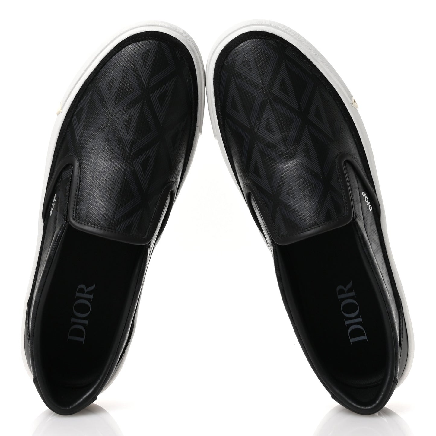 Canvas CD Diamond Mens Slip On Sneakers 45 Black