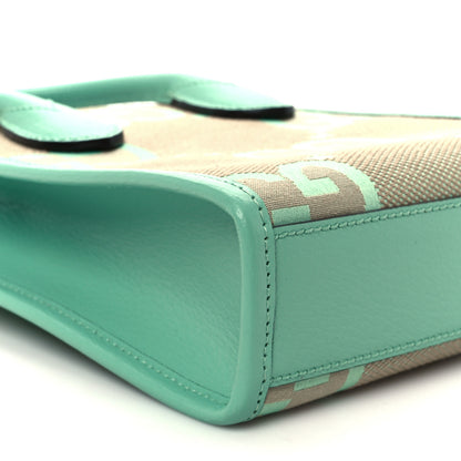 Gucci Monogram Jumbo GG Textured Dollar Calfskin Mini Tote Bag Pepperlight Mint 10 of 11