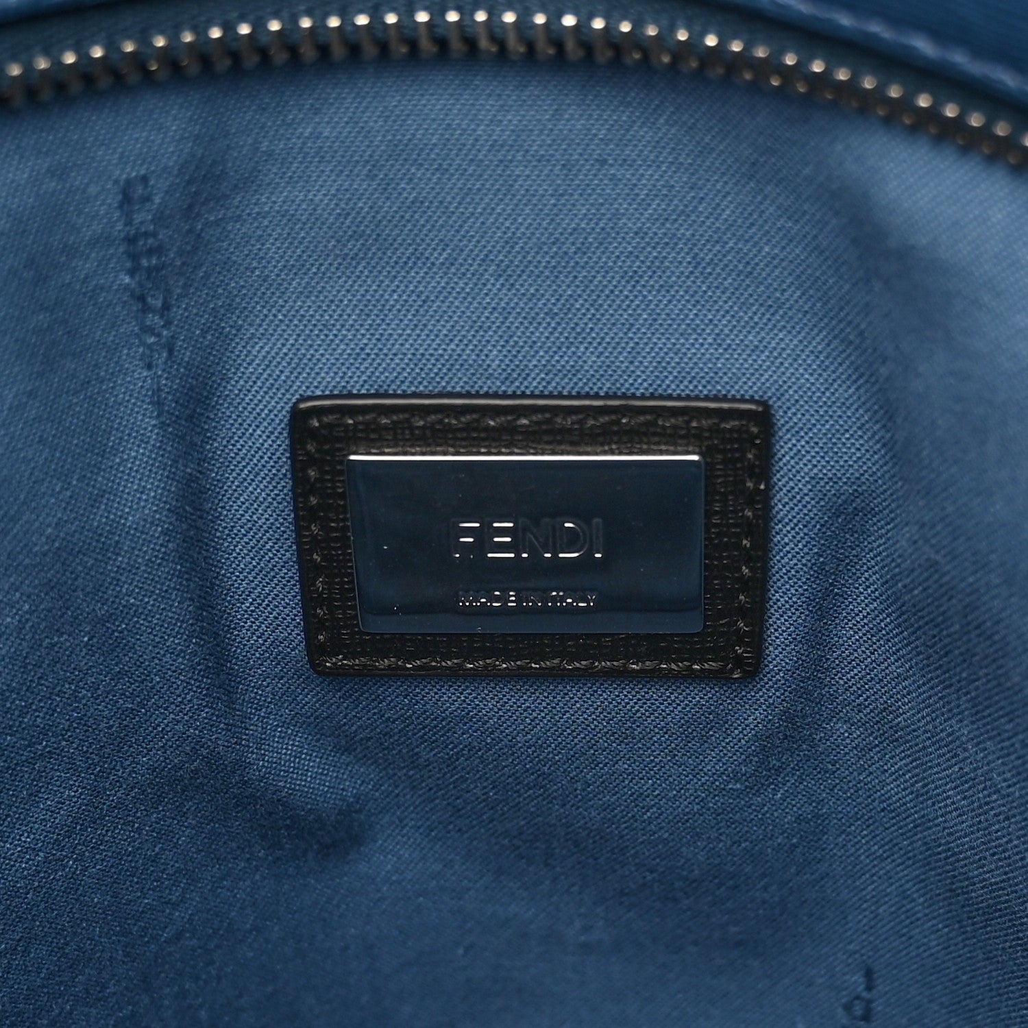 Fendi Vitello Elite Cuoio Monster Buggies Medium Roll Tote Black Multicolor Blue Cobalto 6 of 10