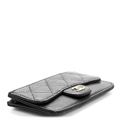 Chanel Caviar Quilted Flap Zip Card Holder Black 4 of 9
