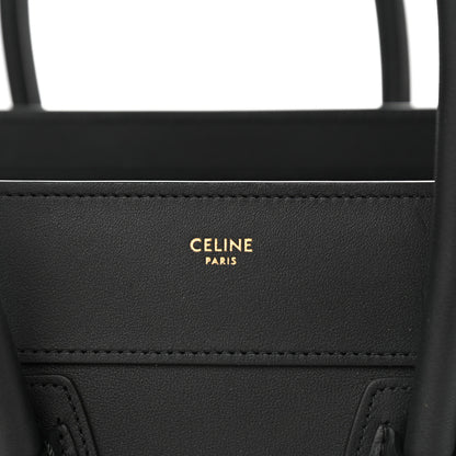 Celine Smooth Calfskin Micro Luggage Black 6 of 12