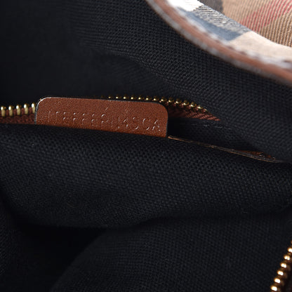 Burberry House Check Bridle Calfskin Medium Gosford Hobo Dark Tan 11 of 12