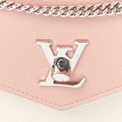 Louis Vuitton Calfskin My Lockme Chain Pochette Rose Ballet White 7 of 11