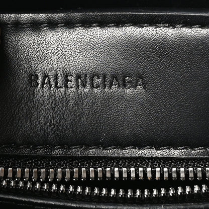 Balenciaga Shiny Calfskin Logo Crocodile Embossed XXS Everyday Tote Black 6 of 9