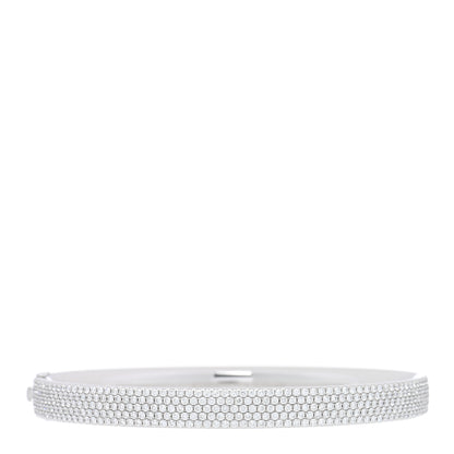 Tiffany 18K White Gold Diamond Metro Five-Row Hinged Bangle Bracelet 1 of 4