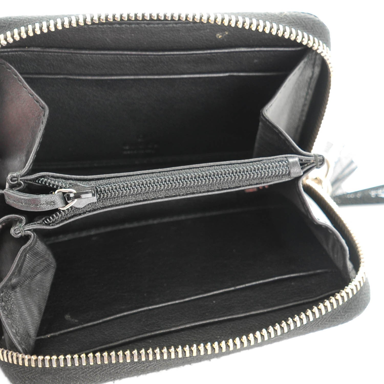 Gucci Patent Soho Compact Disco Zip Around Wallet Black 5 of 7