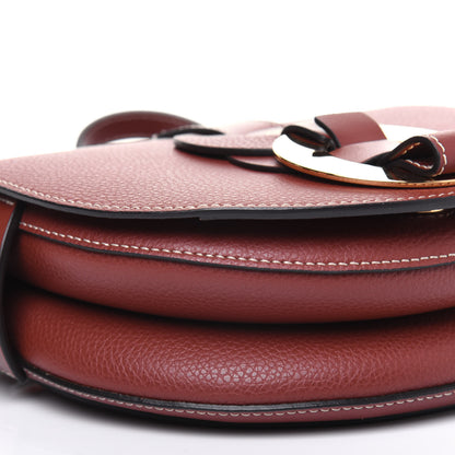 Chloe Grained Calfskin Small Darryl Saddle Crossbody Bag Sepia Brown 12 of 14