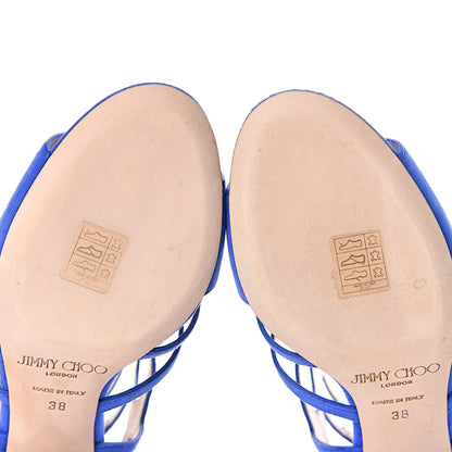 Jimmy Choo Suede Ren 35 Sandals 38 Cobalt 7 of 12