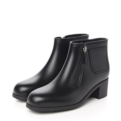 Chanel PVC CC Short Boots 38 Black 3 of 8