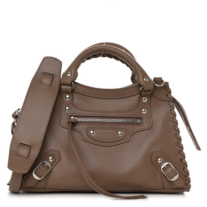 Balenciaga Smooth Calfskin Silver Hardware XS Neo Classic City Dark Mink Grey 1 of 9