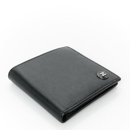 Chanel Caviar CC Button Bi-Fold Wallet Black 4 of 11