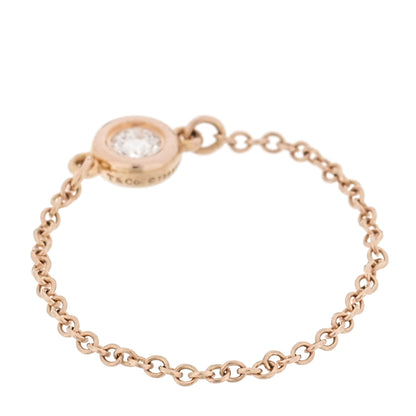 Tiffany Rose Gold Diamond .07ct Elsa Peretti Diamonds By The Yard Ring  54 7 3 of 6